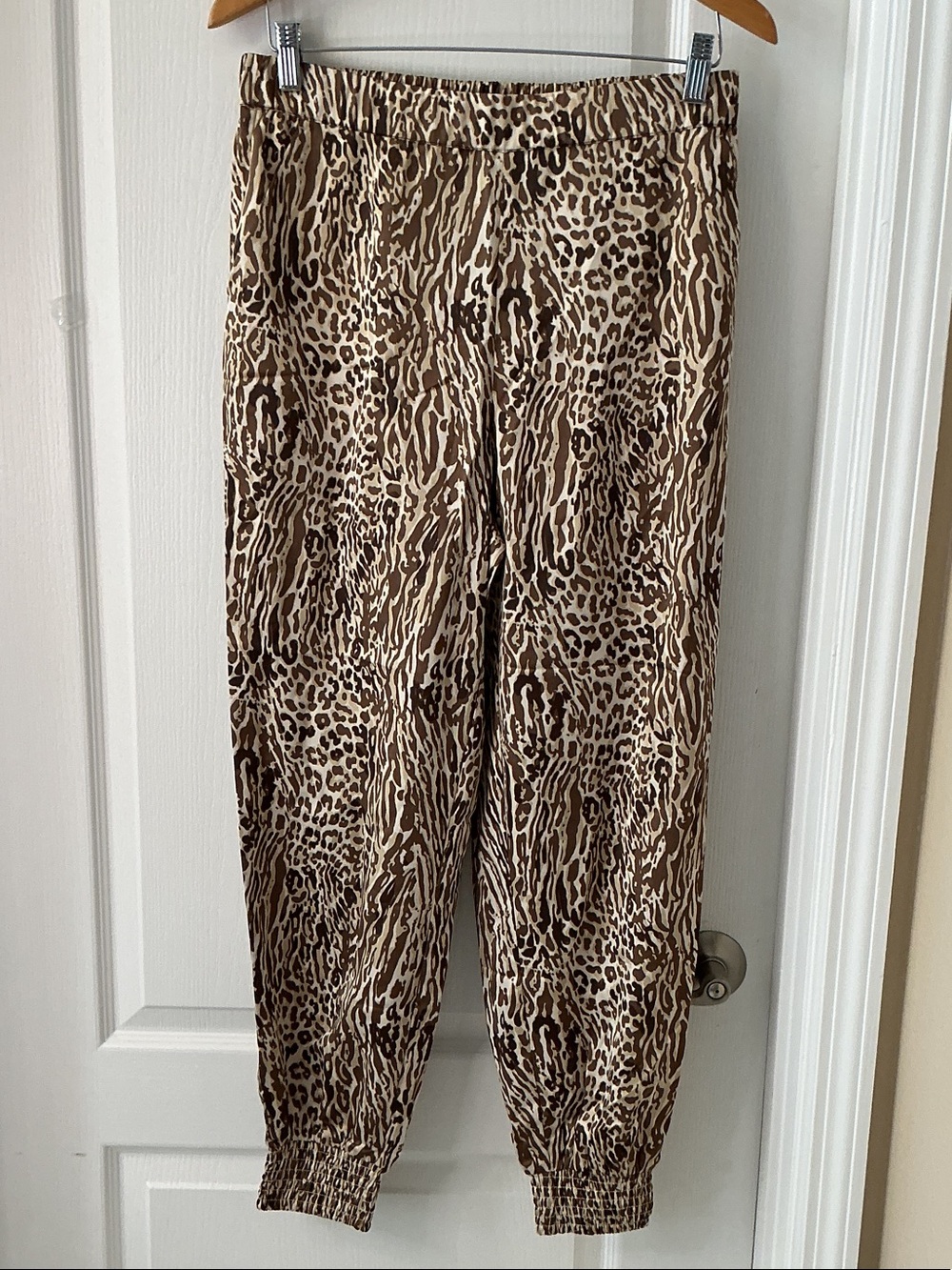 G.I.L.I. Brown Animal-Print Jogger Pants